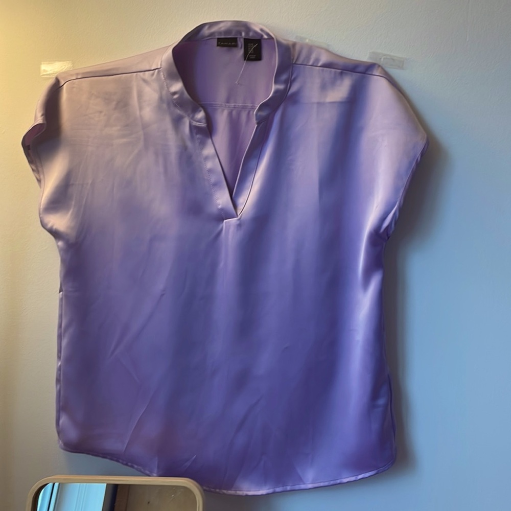 Lilac Silk XL blouse